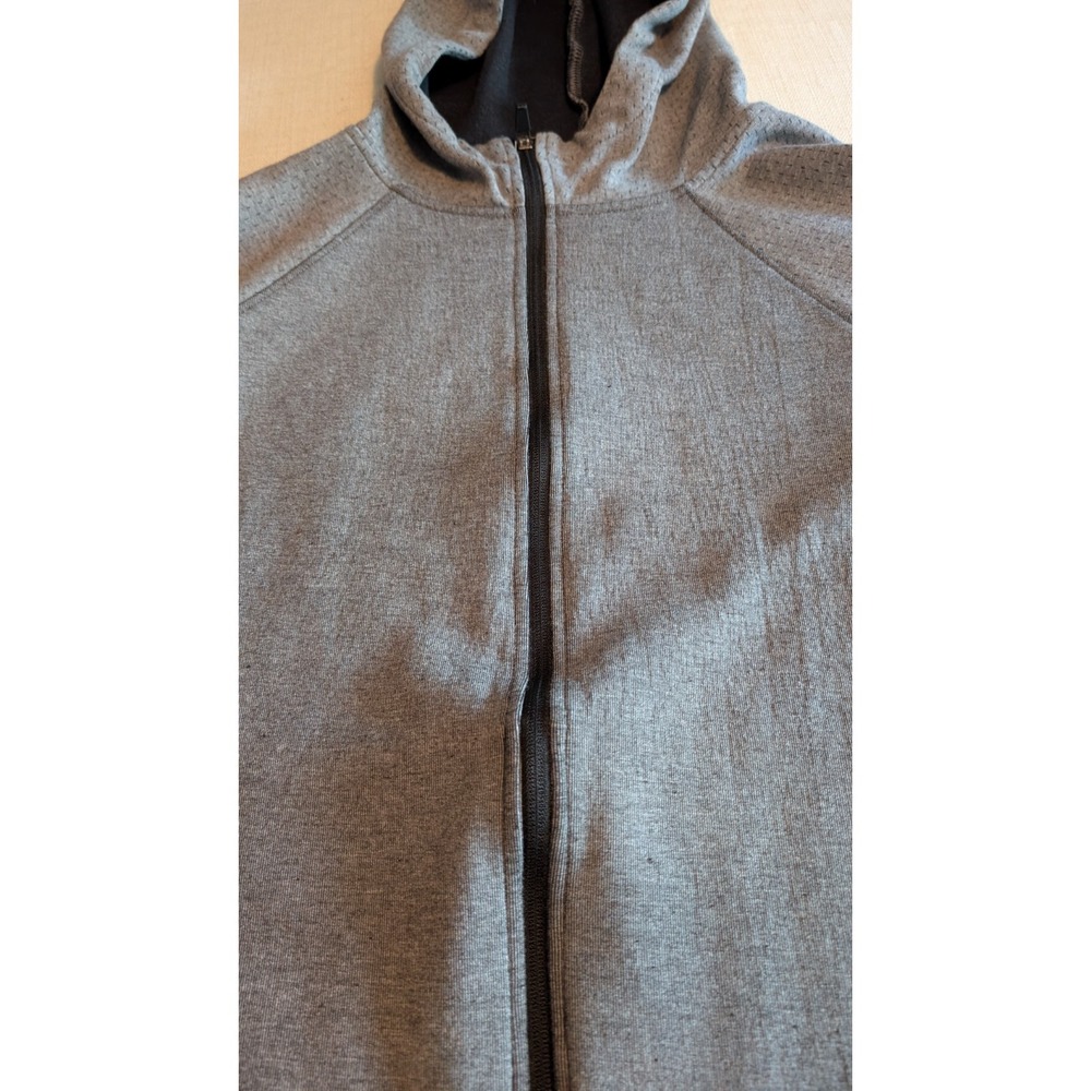 Athletic Works Men's Gray and Black Cotton/Polyester Blend Knit Hoodie Size 2XL
